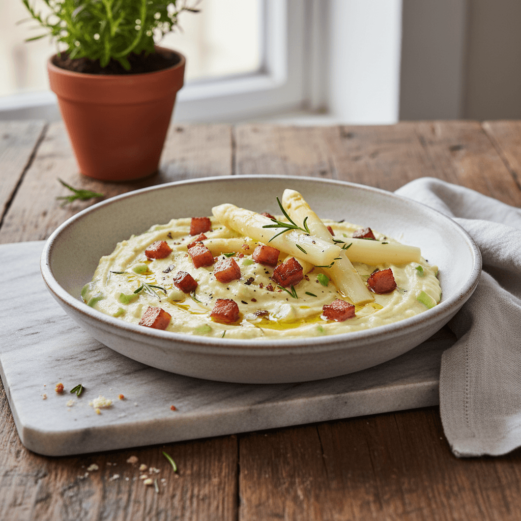 Spargel-Skordalia mit Speck - Thermomix Rezept