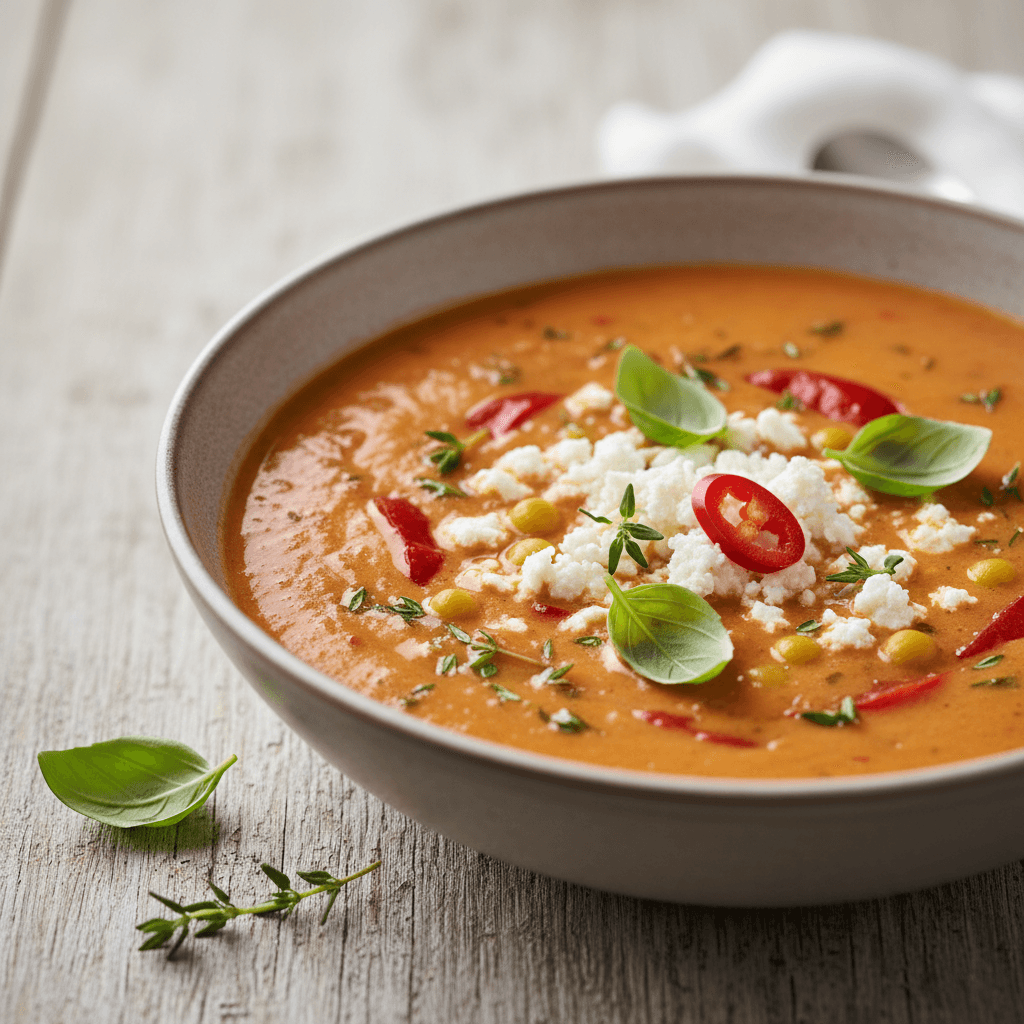 Paprika-Tomaten-Süppchen mit Feta - Thermomix Rezept