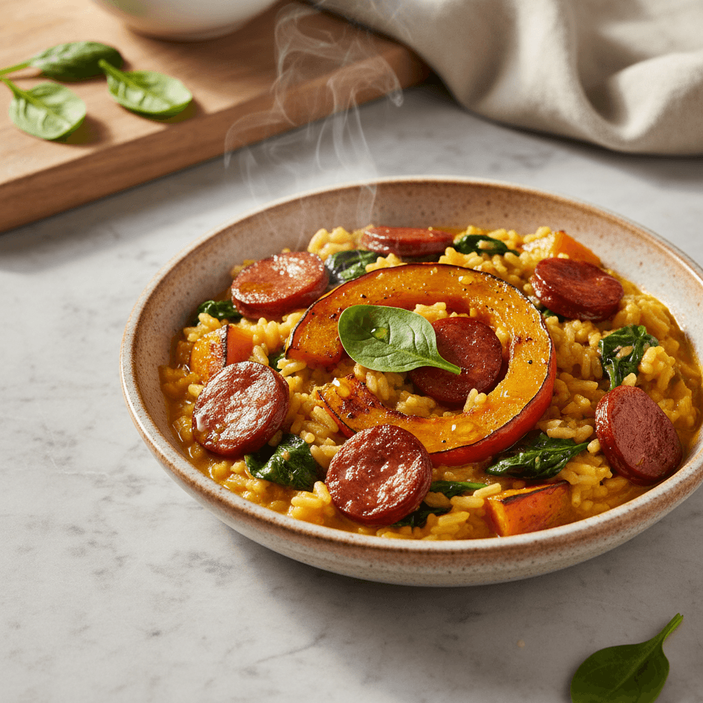 Arroz con Calabaza y Chorizo - Thermomix Rezept