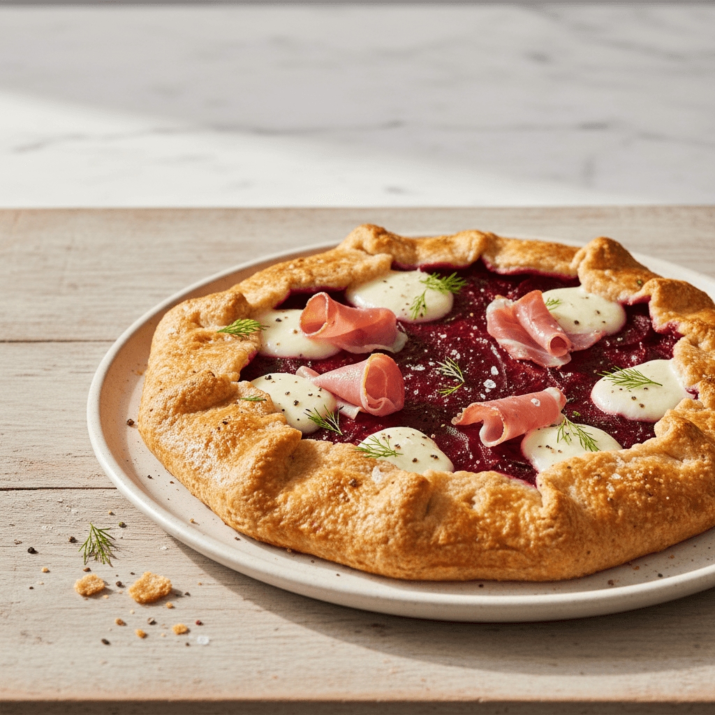 Rote-Bete-Galette mit Schinken - Thermomix Rezept