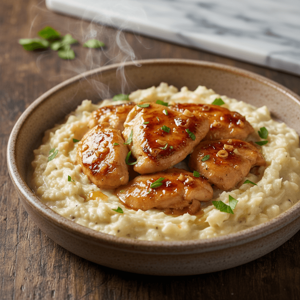 Honig-Hähnchen mit Schmandkohl - Thermomix Rezept