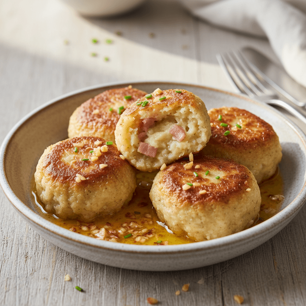 Speck-Kartoffel-Dinkelknödel - Thermomix Rezept