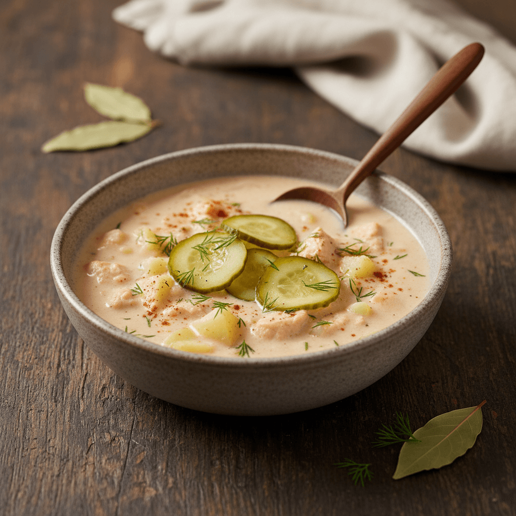 Lachschowder mit Gewürzgurken - Thermomix Rezept