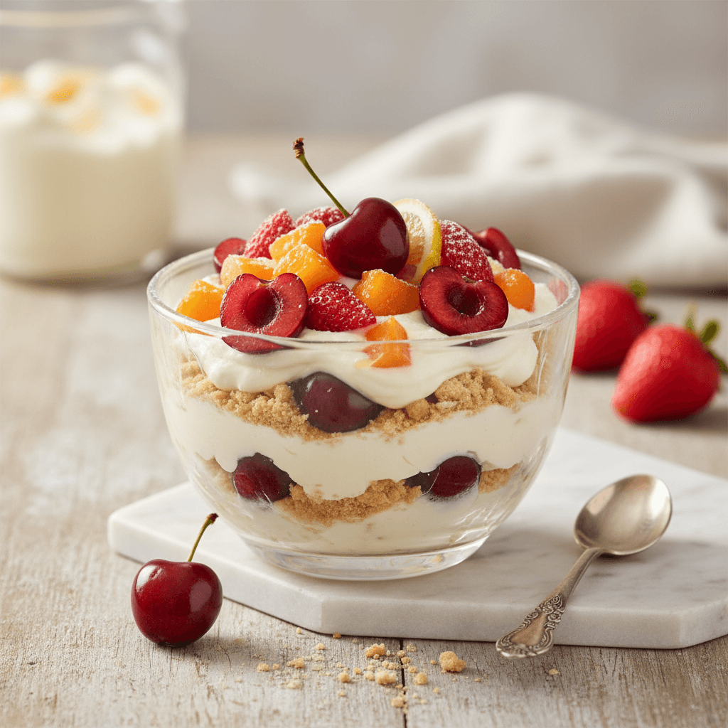 Serradura com Frutas de Verão - Thermomix Rezept