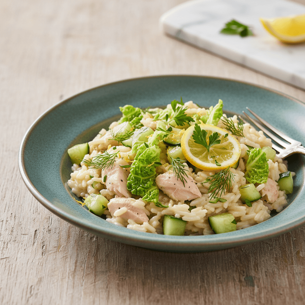 Risotto con Carpa e Cetriolo - Thermomix Rezept
