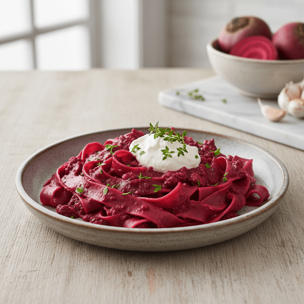 Rote-Bete-Ragù mit Pappardelle - Thermomix Rezept