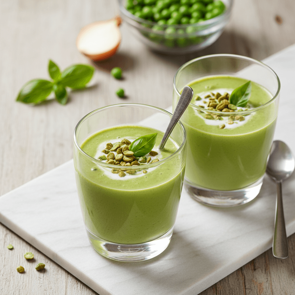 Cremige Erbsen-Basilikum-Gazpacho - Thermomix Rezept
