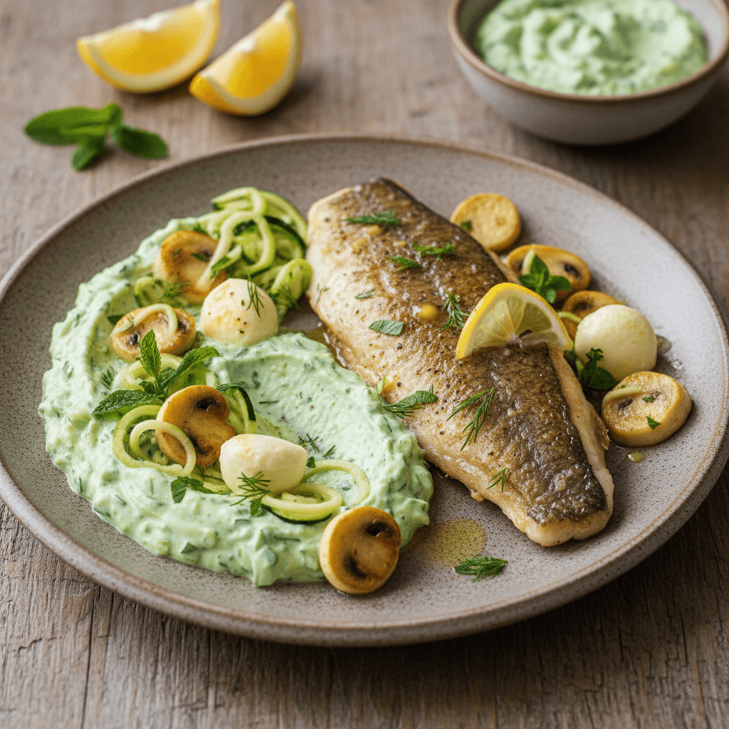 Forelle mit Zucchini-Tzatziki - Thermomix Rezept