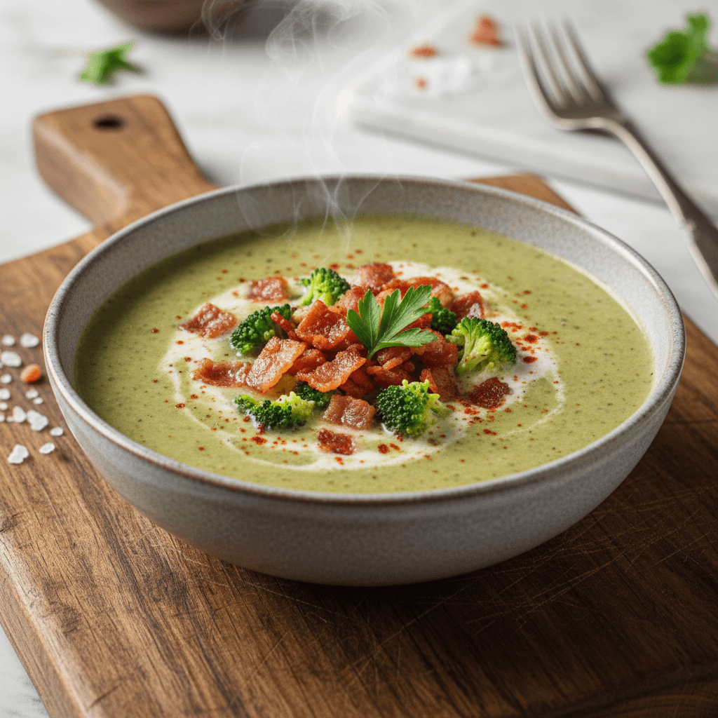 Würzige Brokkoli-Speck-Suppe - Thermomix Rezept