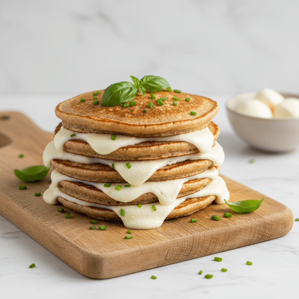 Vollkorn-Eierpfannkuchen mit Mozzarella - Thermomix Rezept