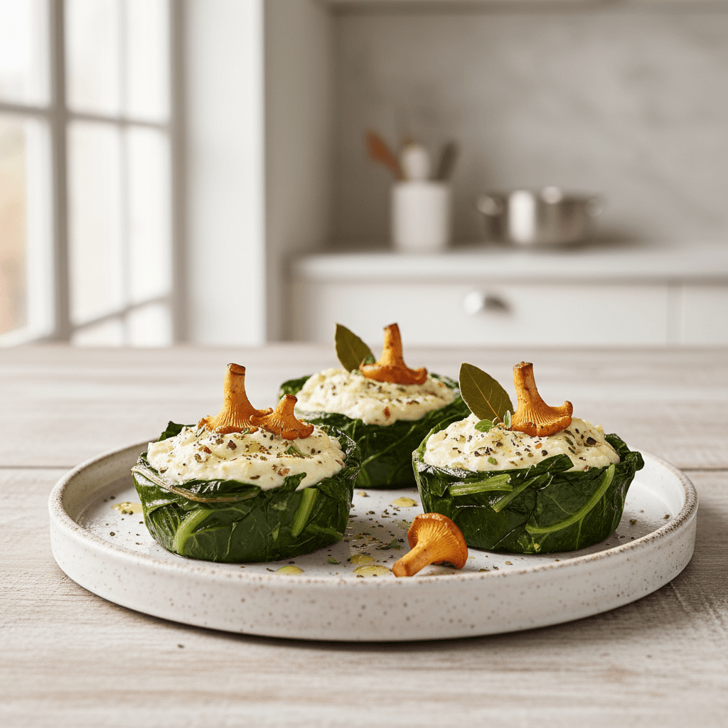 Mangold-Feta-Törtchen mit Pfifferlingen - Thermomix Rezept