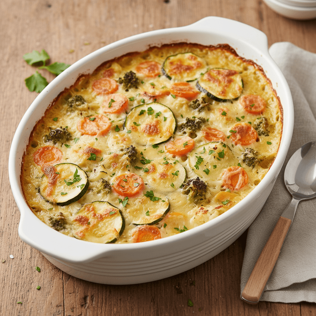 Buntes Saisongemüse-Gratin für die ganze Familie - Thermomix Rezept