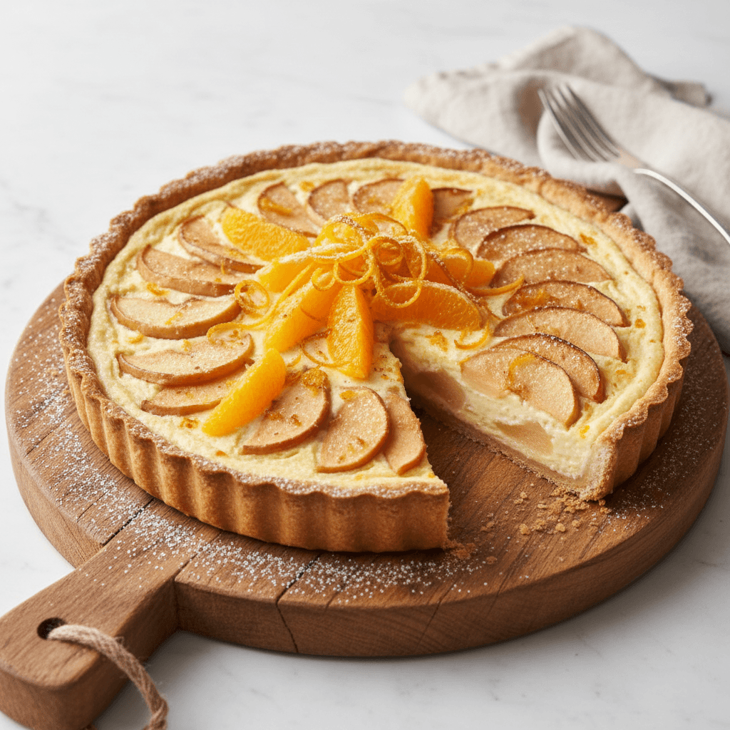 Orangen-Quark-Tart mit Äpfeln - Thermomix Rezept