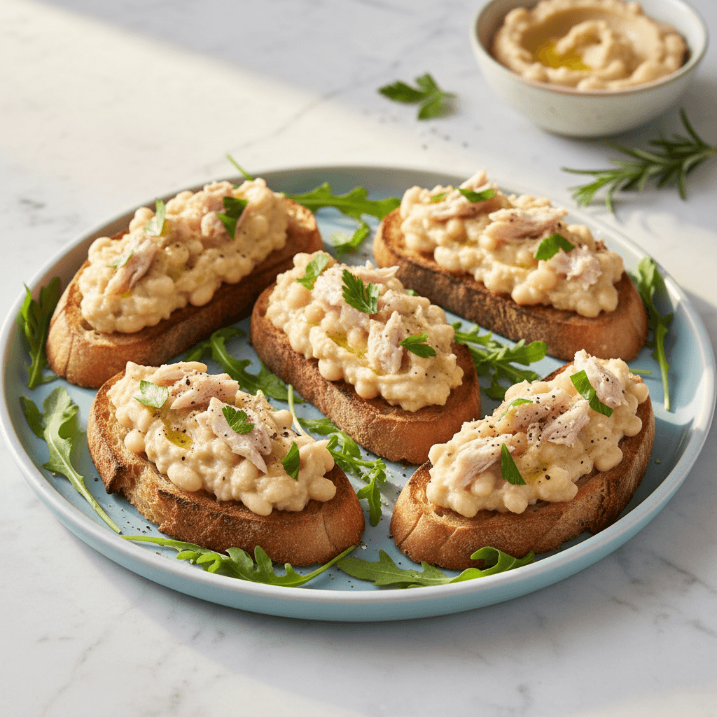 Forellen-Bohnen-Bruschetta - Thermomix Rezept