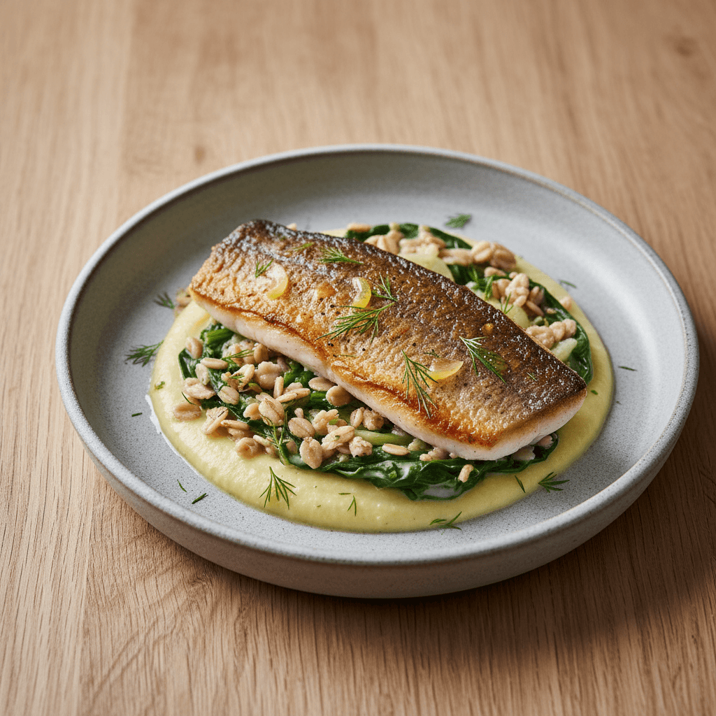 Forelle mit Kohlrabi-Hafer-Gemüse - Thermomix Rezept
