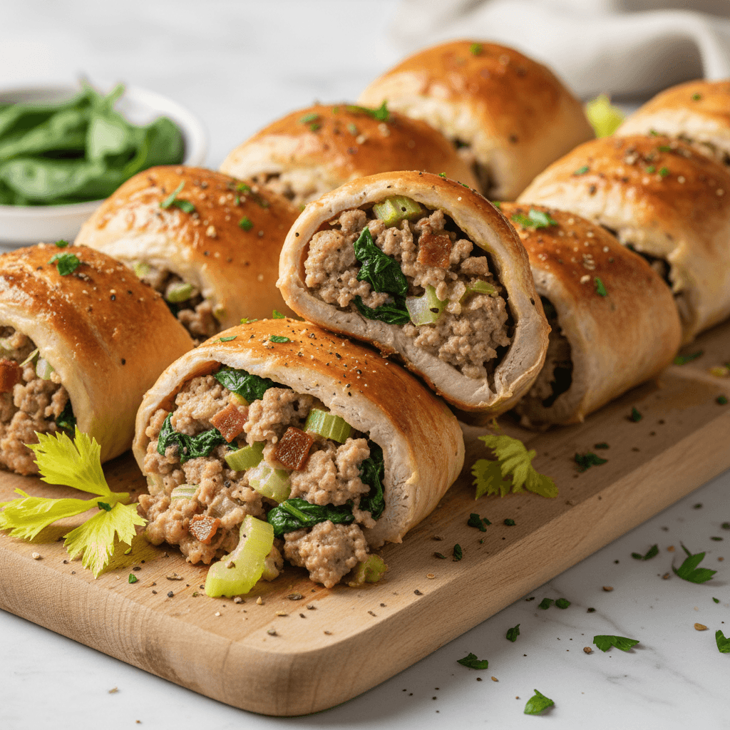Pork & Celery Stuffed Rolls - Thermomix Rezept