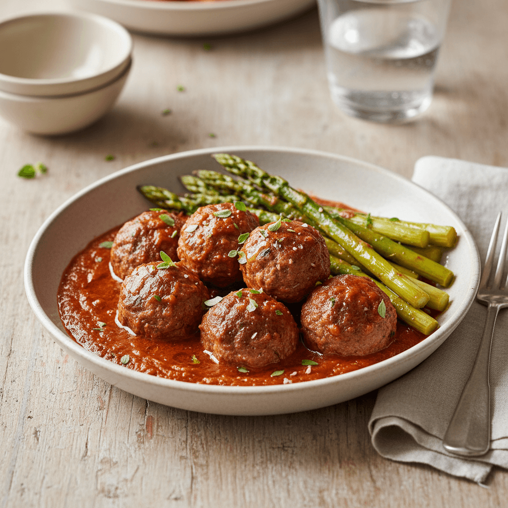 Albóndigas con Espárragos - Thermomix Rezept