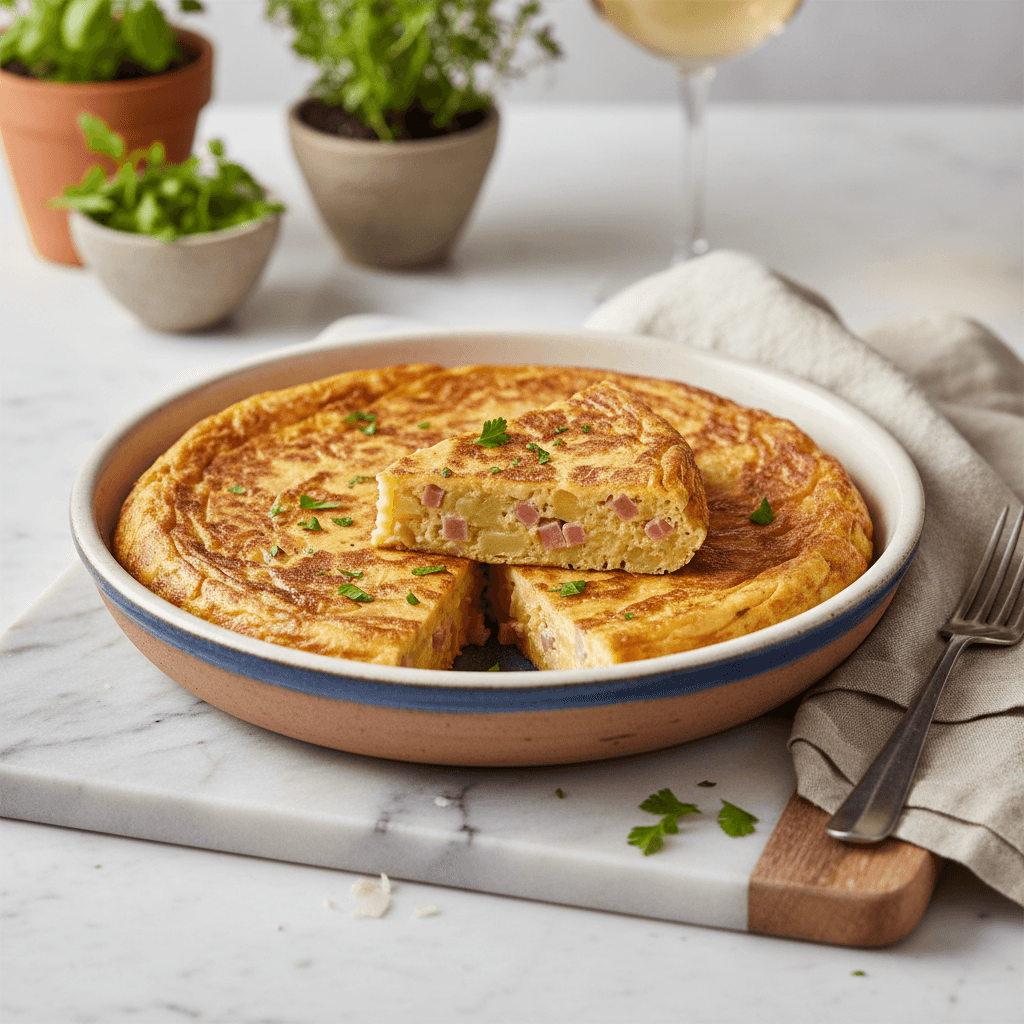 Tortilla de Coliflor con Jamón - Thermomix Rezept