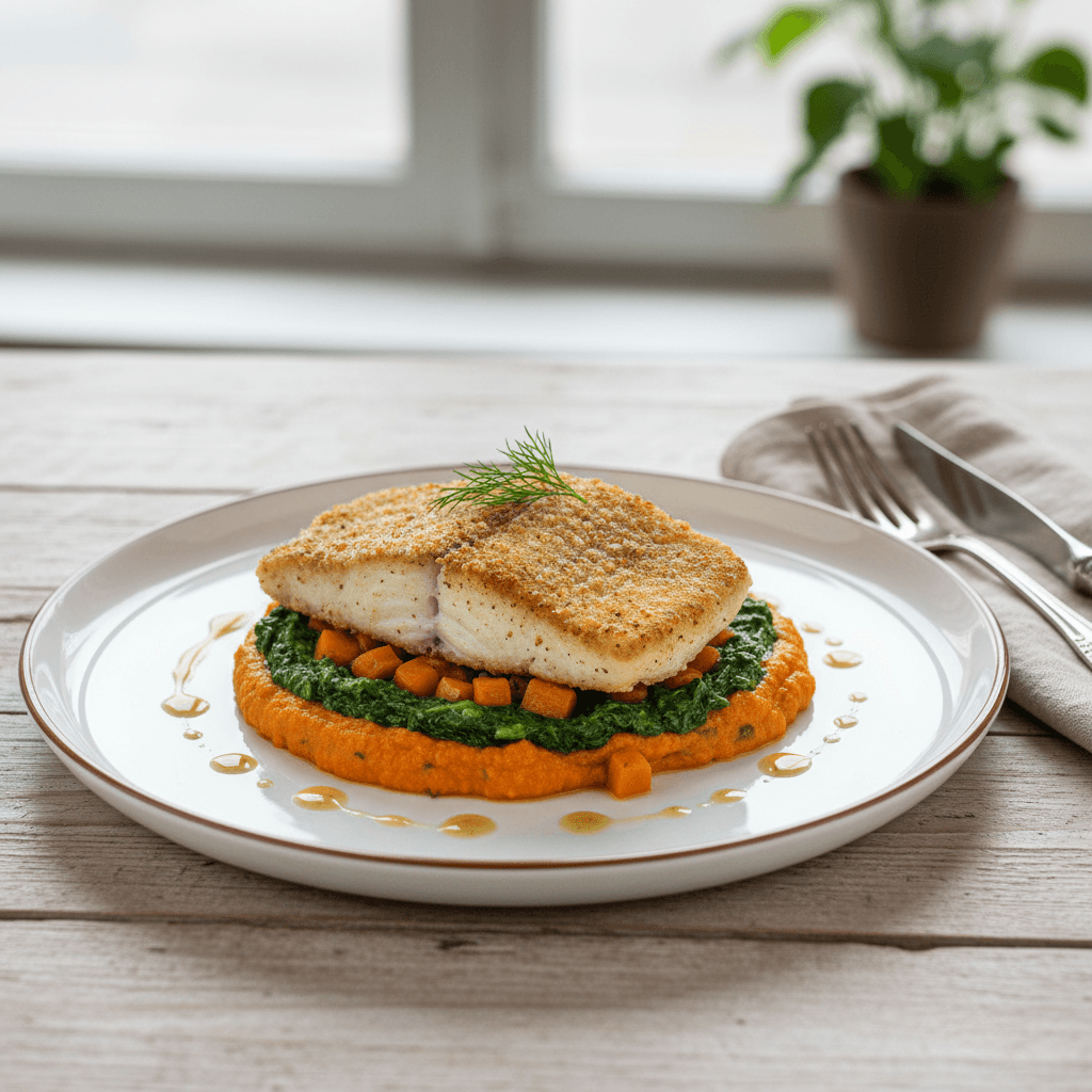 Karpfen mit Spinat-Karottengemüse - Thermomix Rezept