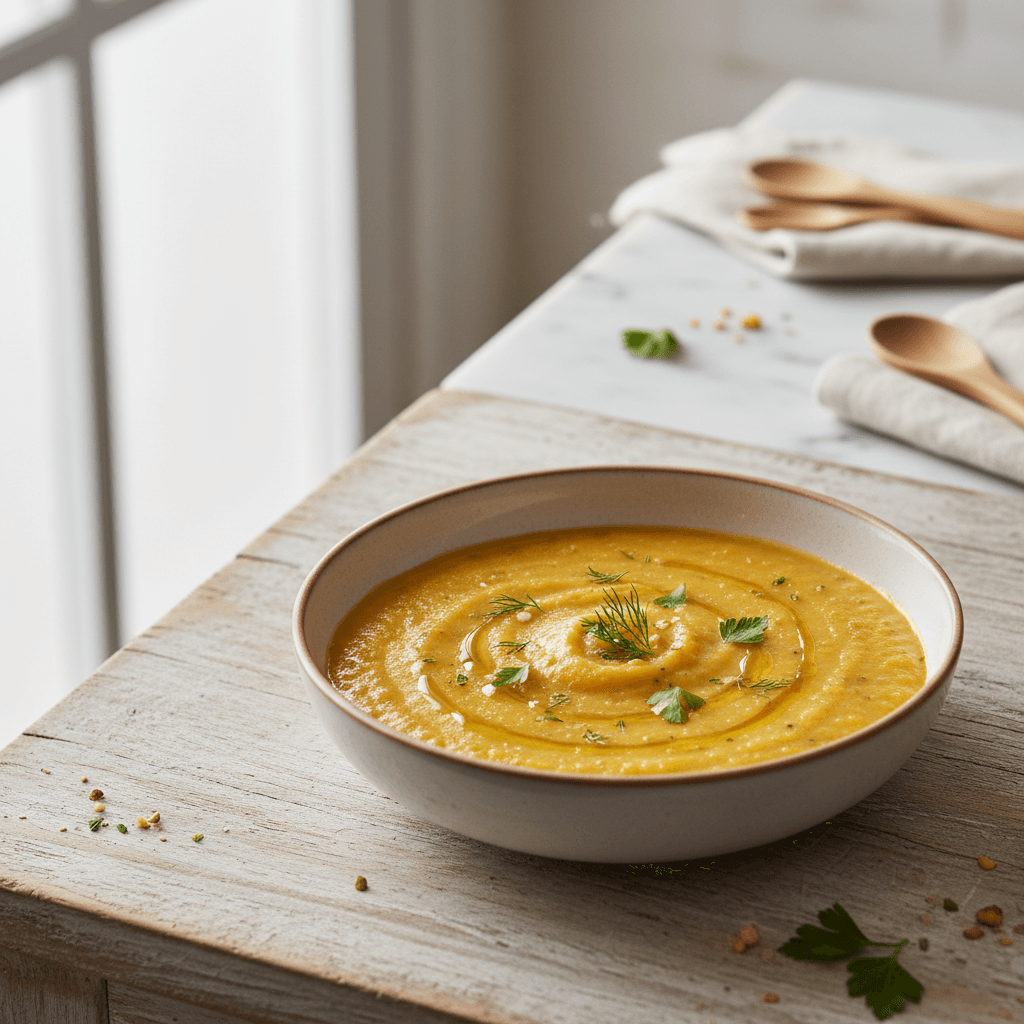 Bunter Gemüse-Frühstücksbrei für Babys - Thermomix Rezept