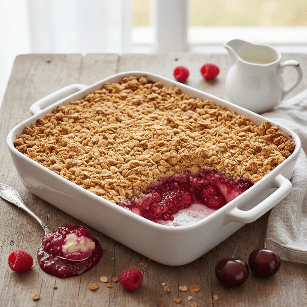 Apple Crumble mit Beeren-Curd - Thermomix Rezept