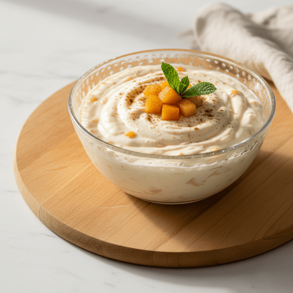 Pfirsich-Apfel-Fool mit Quark - Thermomix Rezept