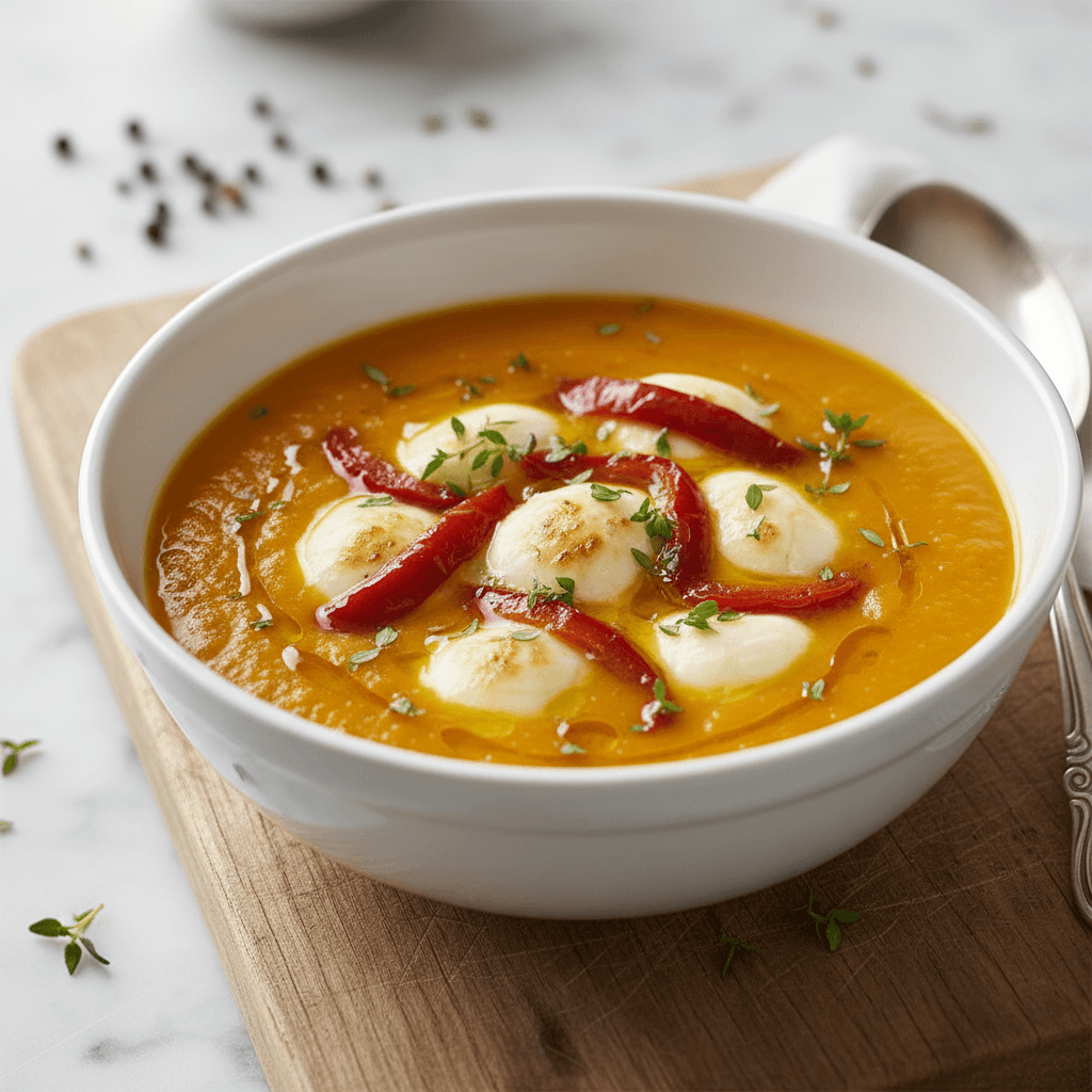 Velouté de Courge au Poivron - Thermomix Rezept