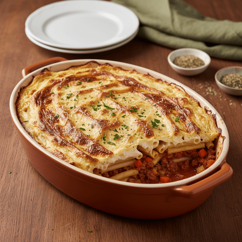 Pastitsio-Auflauf mit Hackfleisch - Thermomix Rezept