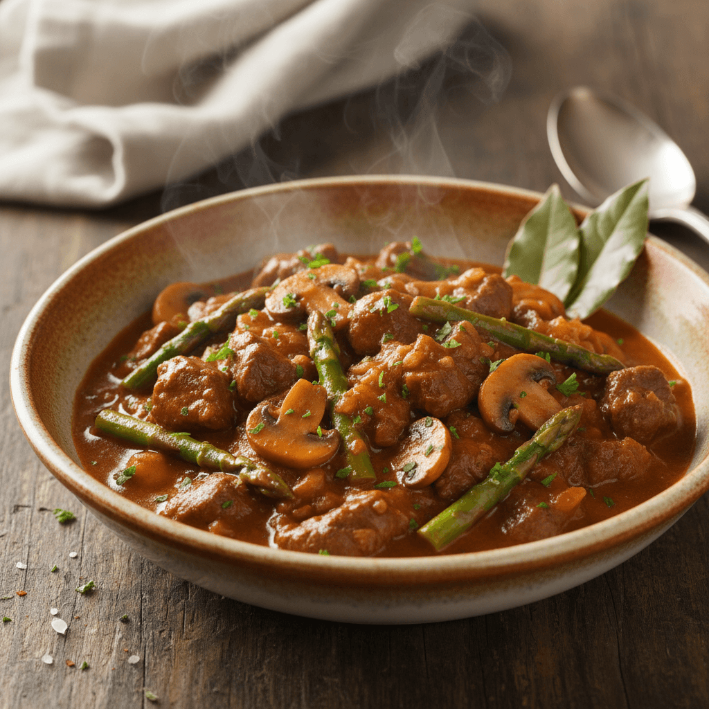 Rindergulasch mit Champignons - Thermomix Rezept