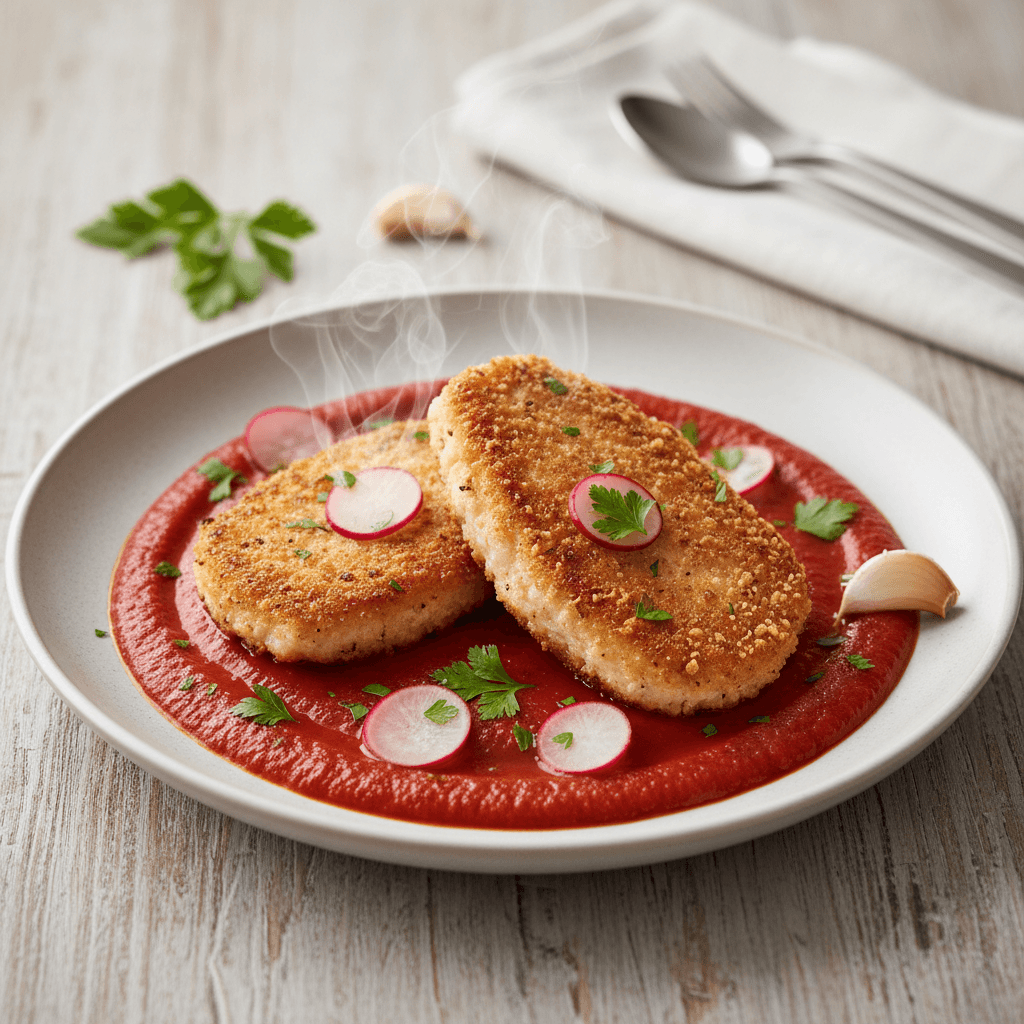 Lachsschnitzel mit Paprika-Jus - Thermomix Rezept