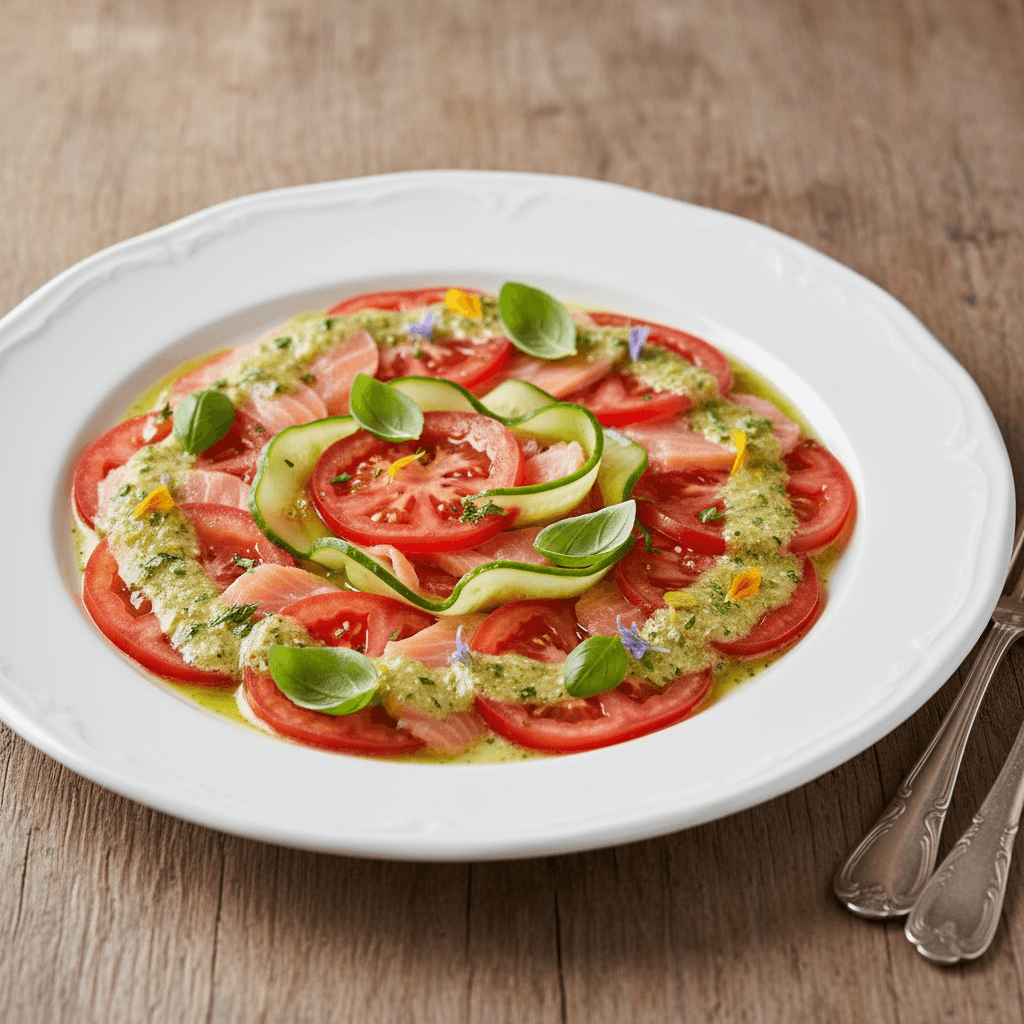 Carpaccio di Pomodoro e Salmone - Thermomix Rezept