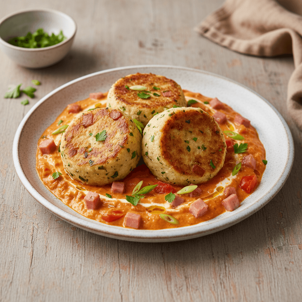 Semmelknödel mit Tomaten-Schmand - Thermomix Rezept