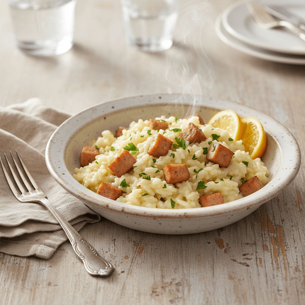 Riso al Cavolfiore con Leberkäse - Thermomix Rezept
