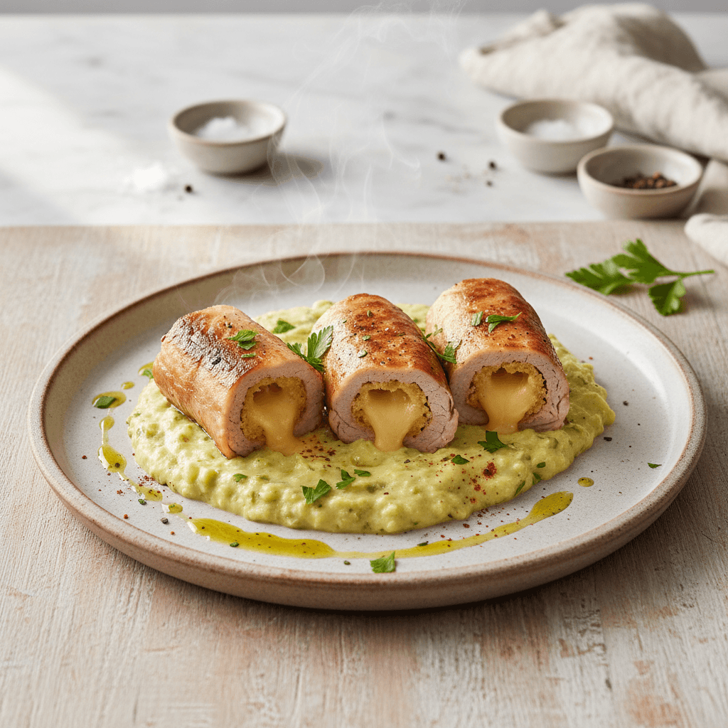 Schweineröllchen mit Kohlrabi-Sofrito - Thermomix Rezept