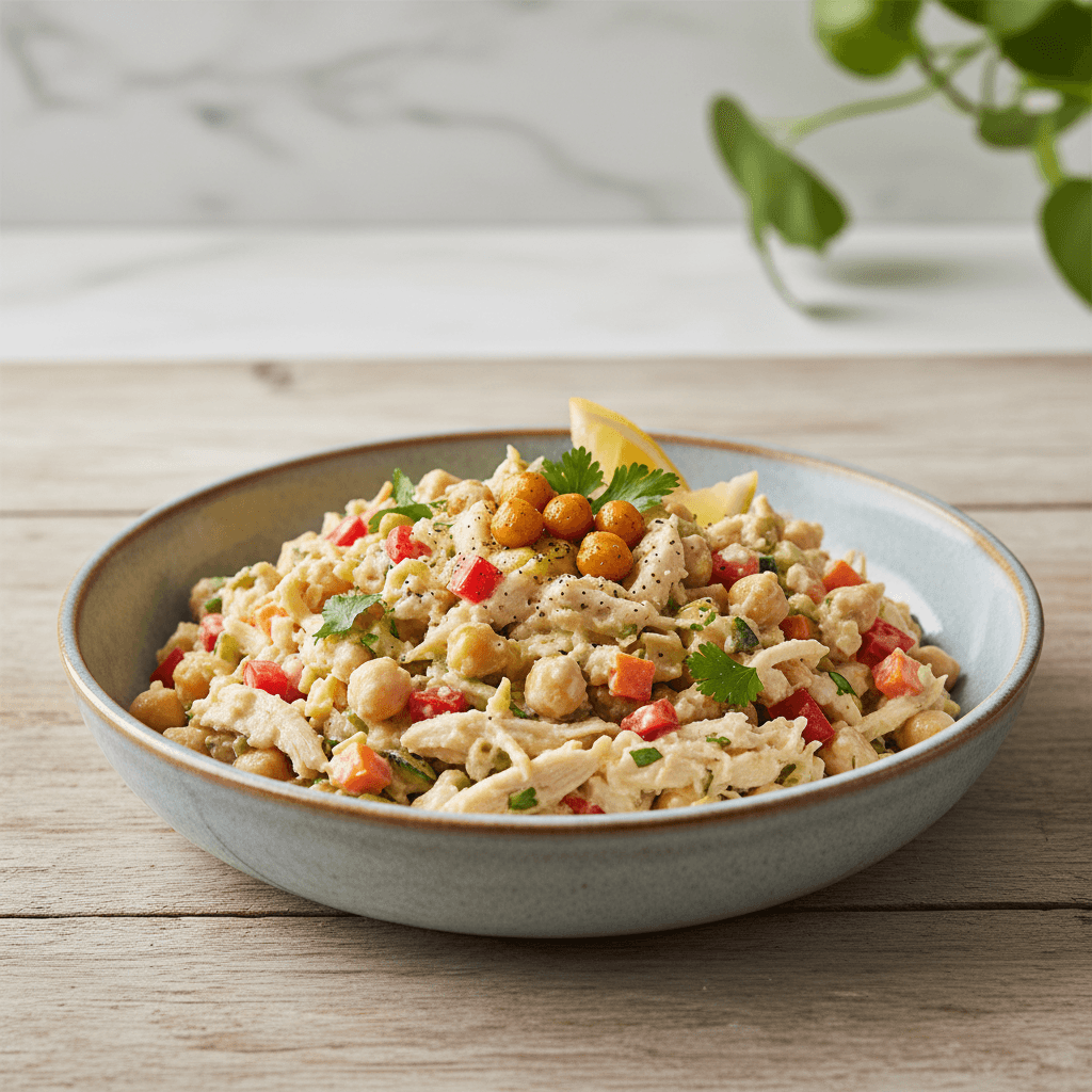 Hähnchen-Salat mit Kichererbsen - Thermomix Rezept