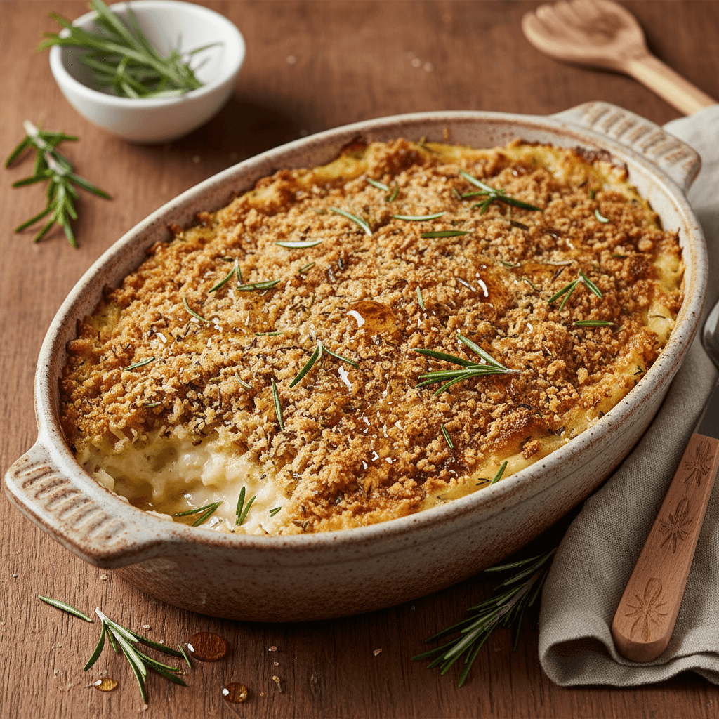 Blumenkohl-Gratinado mit Rosmarinbrösel - Thermomix Rezept