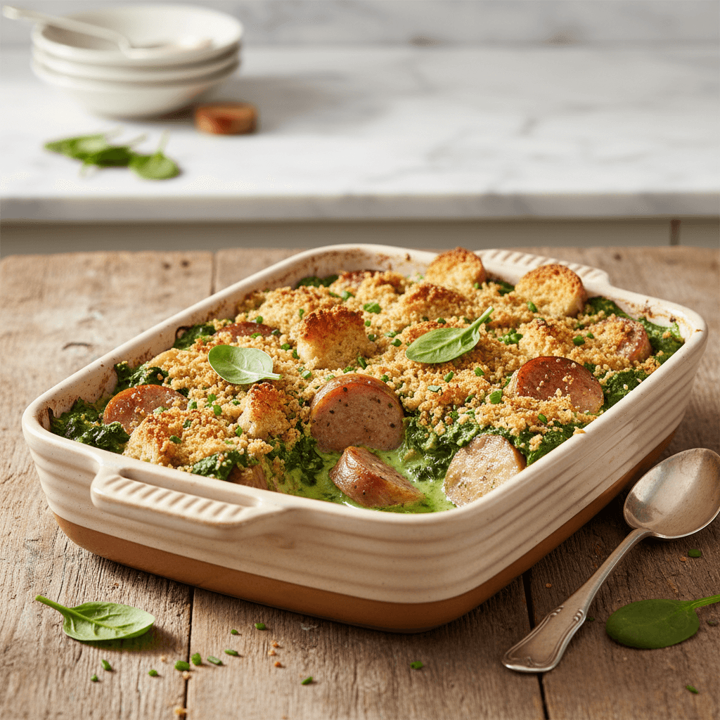 Gratin de Saucisses au Pain - Thermomix Rezept