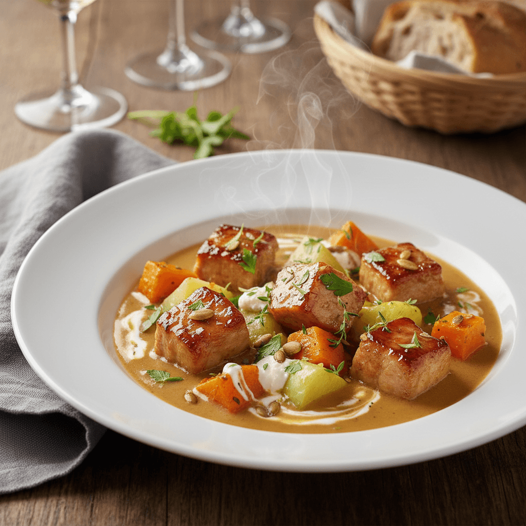 Porc Rôti au Miel et Kohlrabi - Thermomix Rezept