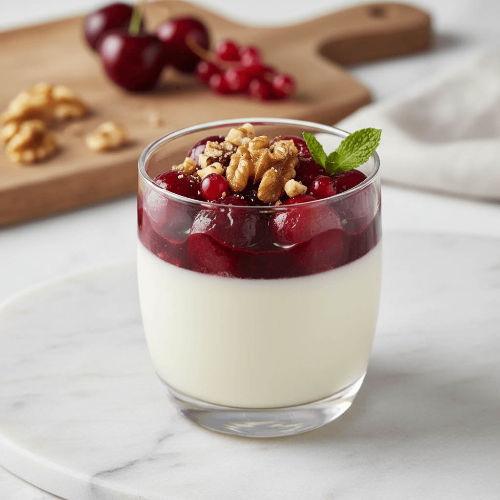 Panna Cotta aux Cerises - Thermomix Rezept