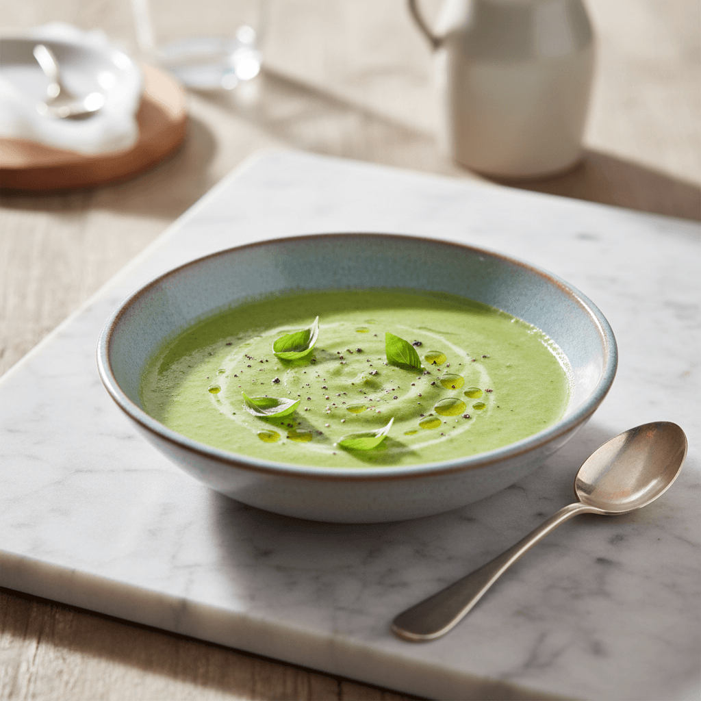Crema Fría de Pepino y Espinacas - Thermomix Rezept
