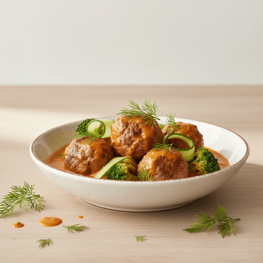 Albóndigas con Brócoli al Dill - Thermomix Rezept