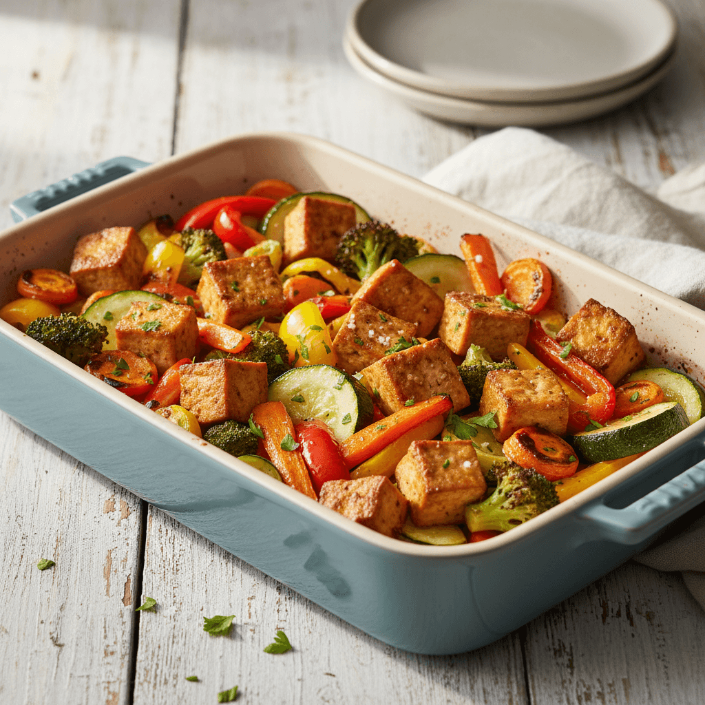 Räuchertofu-Gemüse aus dem Ofen - Thermomix Rezept