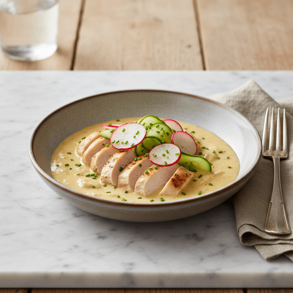 Poulet en Sauce Blanche - Thermomix Rezept