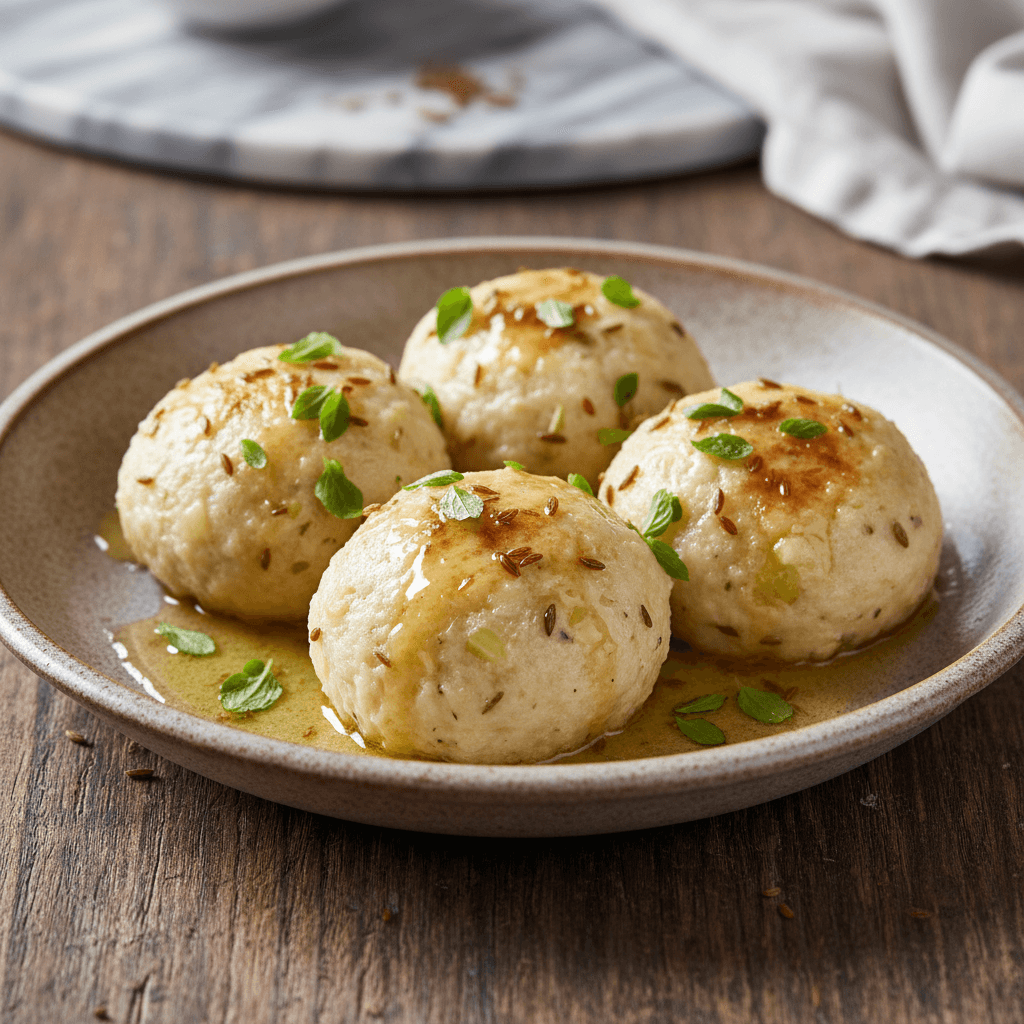 Sellerie-Knödel mit Kümmel - Thermomix Rezept