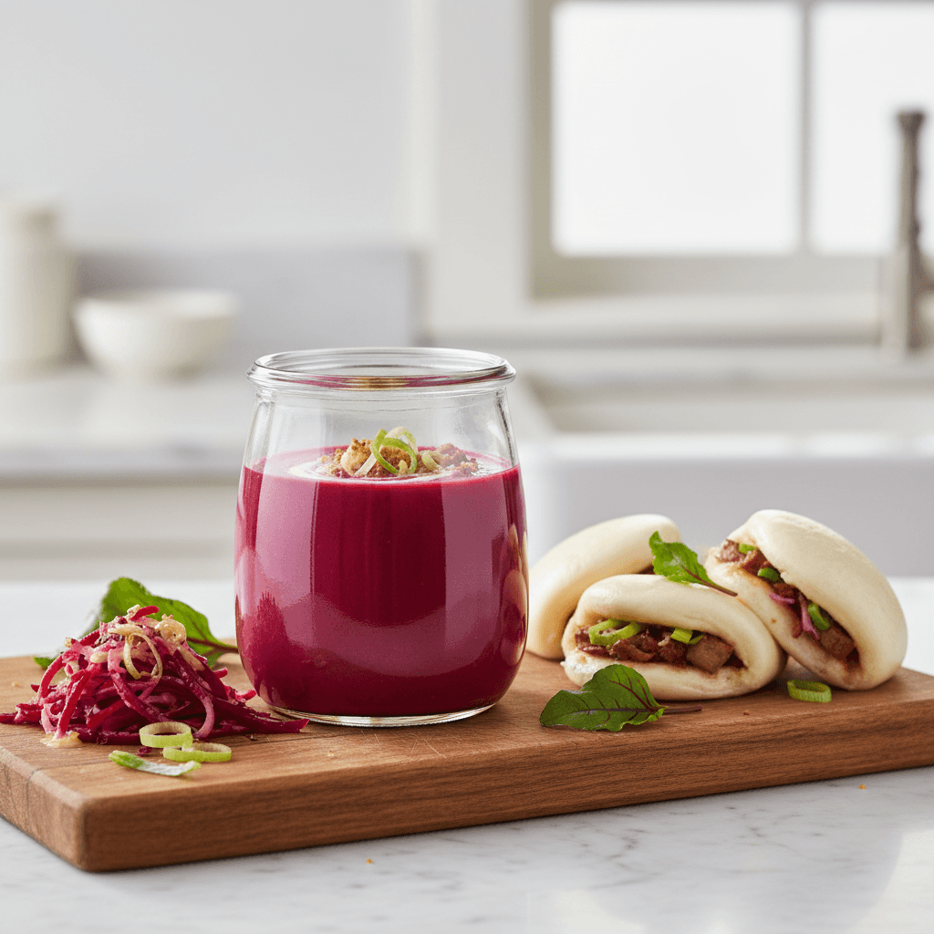 Schweinefleisch-Bao mit Rote-Bete-Slaw - Thermomix Rezept