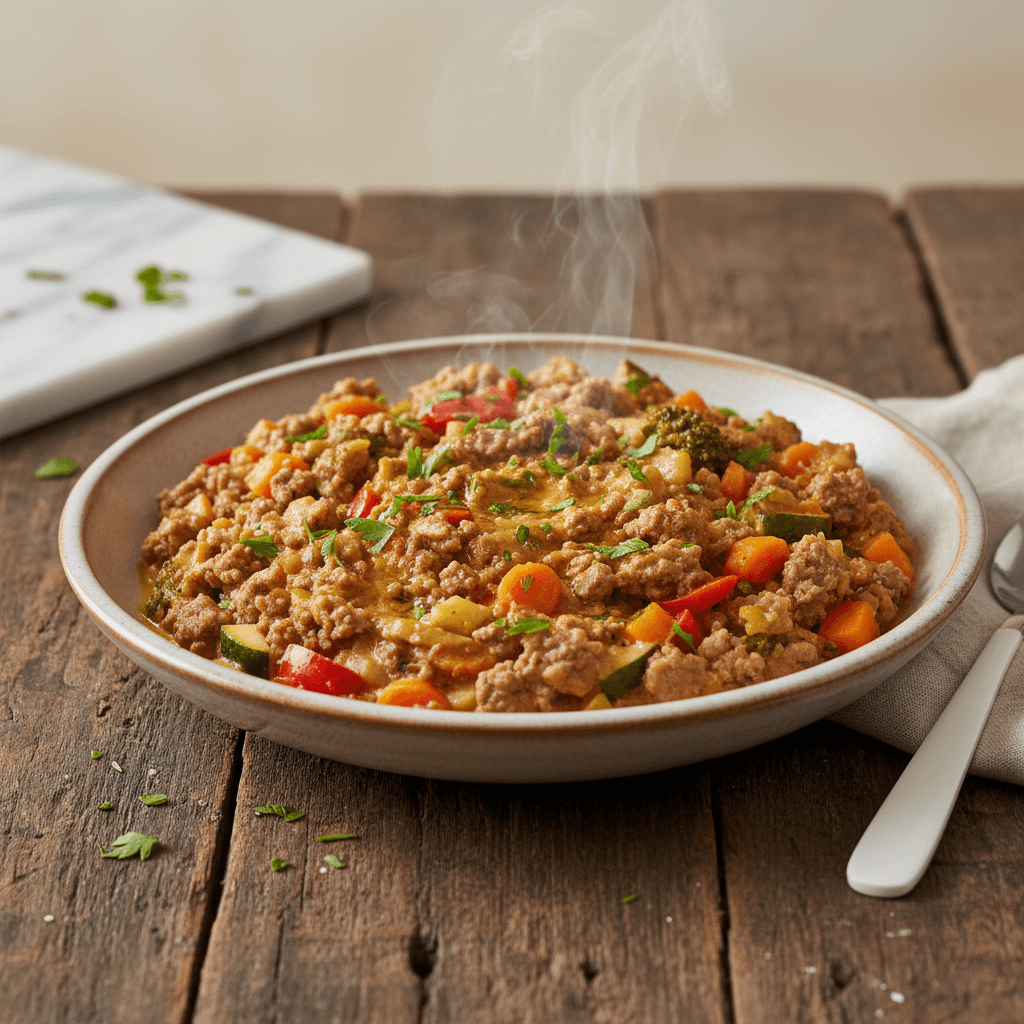 Cremiges Rinderhack-Gemüse-Ragout - Thermomix Rezept