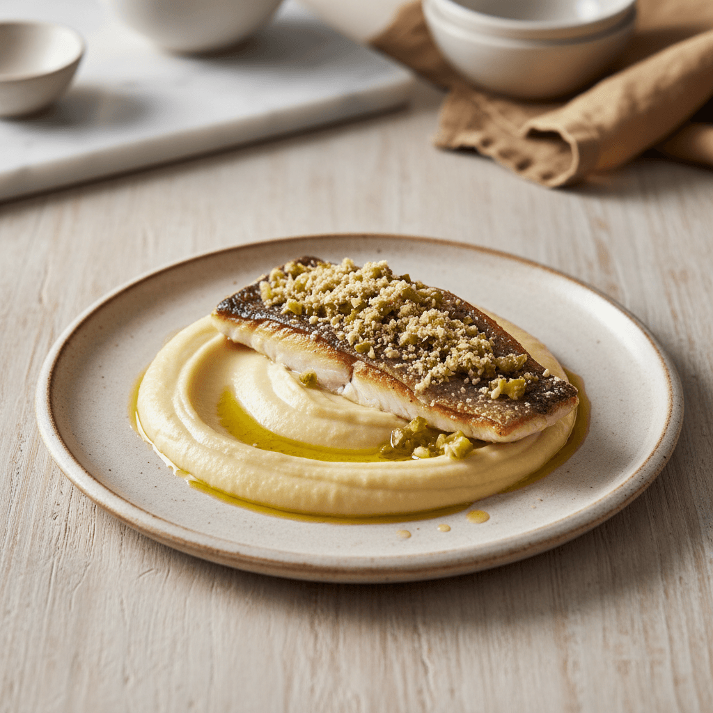 Forelle mit Sellerie-Kartoffel-Purè - Thermomix Rezept