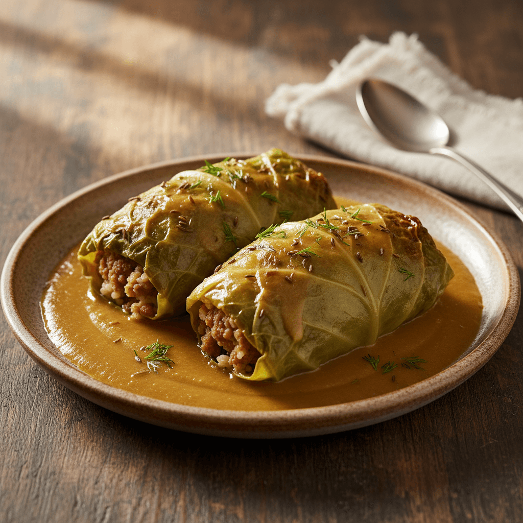 Gefüllte Kohlrouladen mit Kümmelsauce - Thermomix Rezept