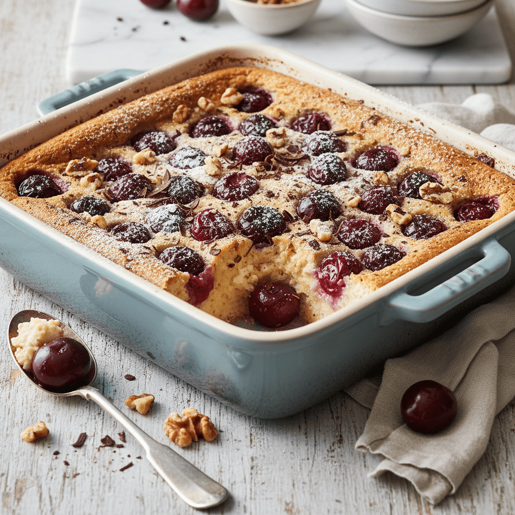 Kirsch-Quarkauflauf mit Walnüssen - Thermomix Rezept