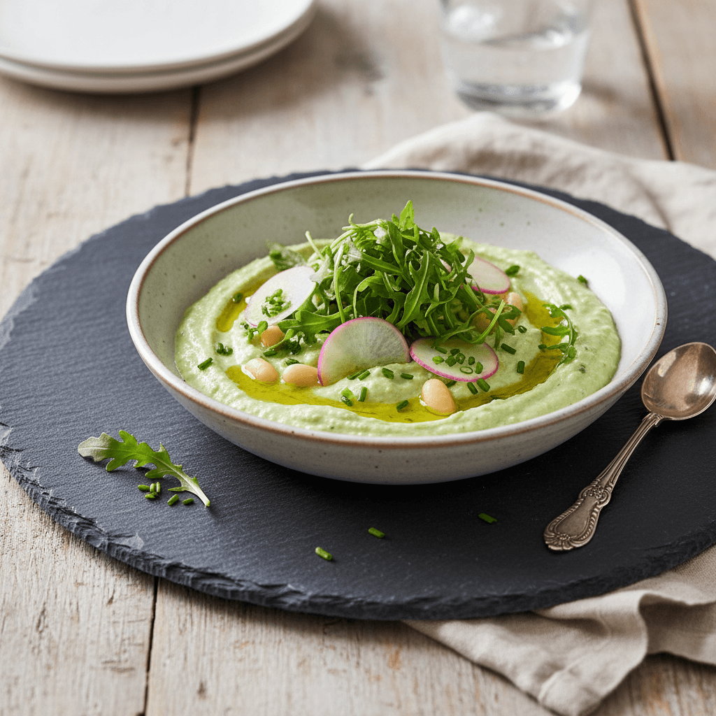 Kohlrabi-Skordalia mit Rucola - Thermomix Rezept